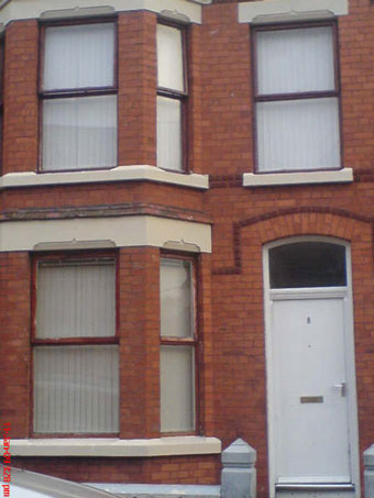Student house in Aigburth area, Liverpool, Milner Road